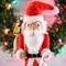 Ornativity Christmas Gift Santa Nutcracker – Red and White Wooden Nutcracker Santa Man in Traditional Santa Attire with a Bag of Gold Wrapped Gifts Over His Shoulder and a List of Names in Hand
